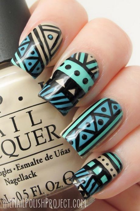aztec-nail-art-designs-13_9 Aztec nail Art designs