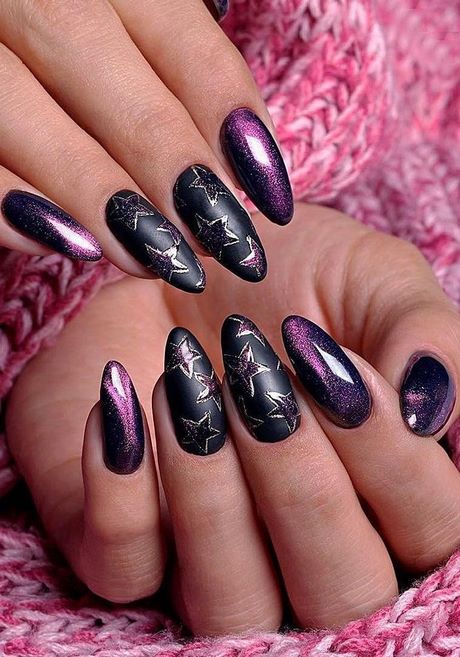 black-and-chrome-nail-designs-10_11 Modele de unghii negre și cromate