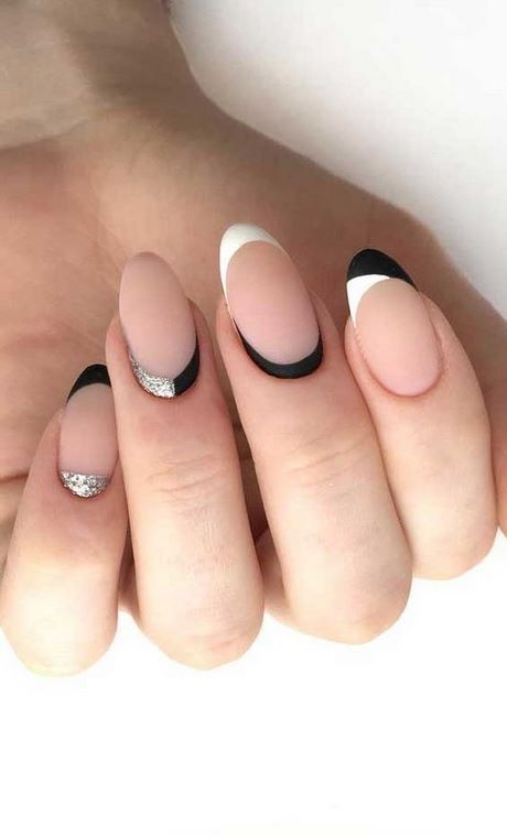 black-and-white-french-tip-nail-designs-49_4 Modele de unghii cu vârf francez alb-negru