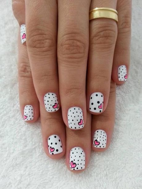 black-and-white-polka-dot-nail-designs-24_10 Modele de unghii cu buline alb-negru