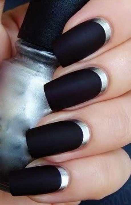 black-base-nail-designs-38_8 Modele de unghii de bază neagră