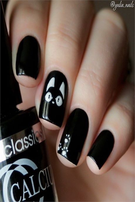 black-cat-nail-design-83_2 Design de unghii pentru pisici negre