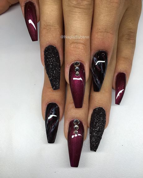 black-cherry-nail-designs-60_2 Modele de unghii de cireș negru