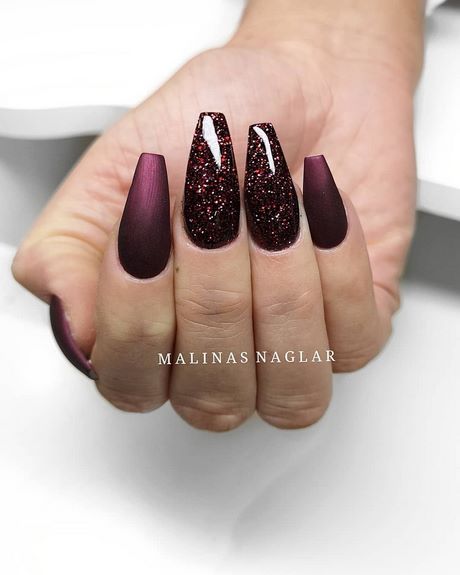 black-cherry-nail-designs-60_8 Modele de unghii de cireș negru