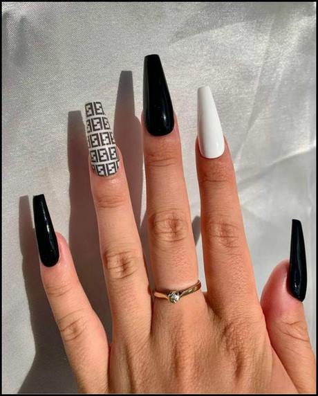 black-coffin-nails-with-design-35_10 Cuie de sicriu negru cu design