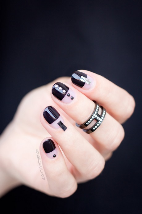 black-design-on-nails-95_7 Design negru pe unghii