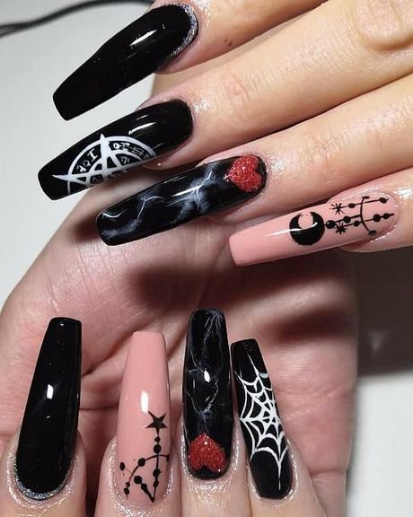 black-design-on-nails-95_8 Design negru pe unghii