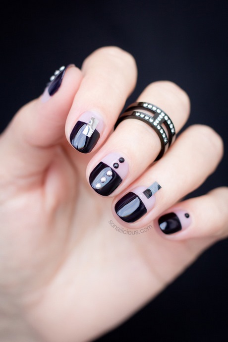 black-fingernail-polish-designs-46_4 Negru unghii poloneză modele