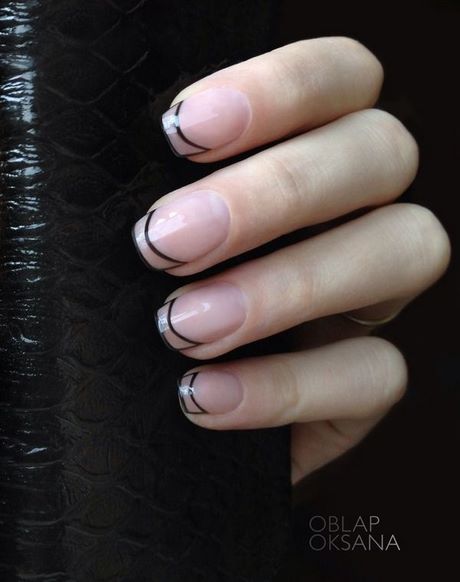 black-french-nail-art-28_10 Negru Franceză nail art