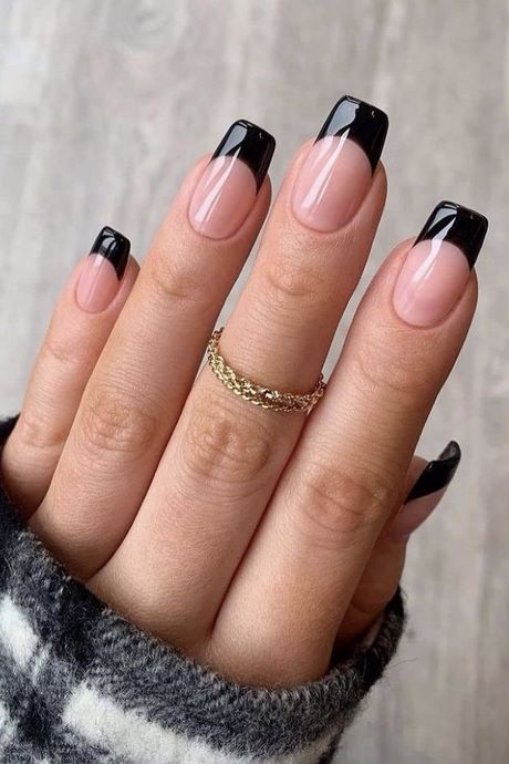 black-french-tip-nail-designs-68_8 Negru Franceză sfat modele de unghii