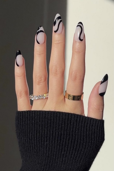 black-french-tip-nail-designs-68_9 Negru Franceză sfat modele de unghii