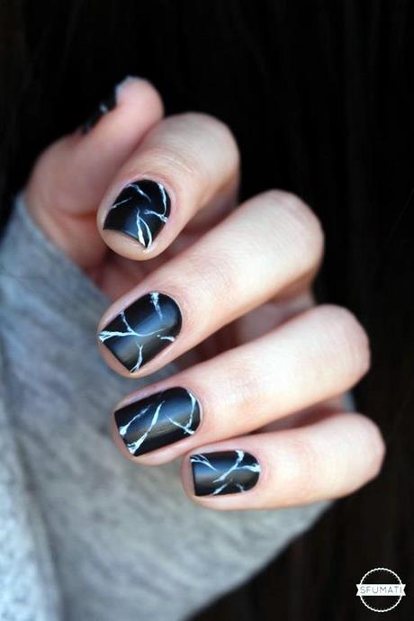 black-marble-nail-design-19_15 Design de unghii din marmură neagră