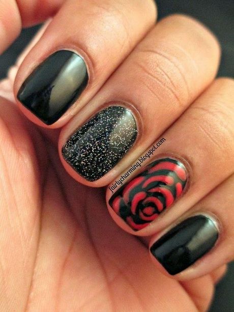 black-rose-nail-design-76_2 Design de unghii de trandafir negru