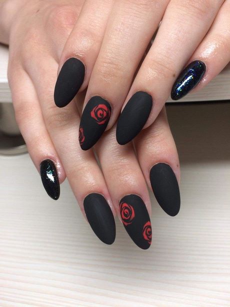 black-rose-nail-design-76_9 Design de unghii de trandafir negru