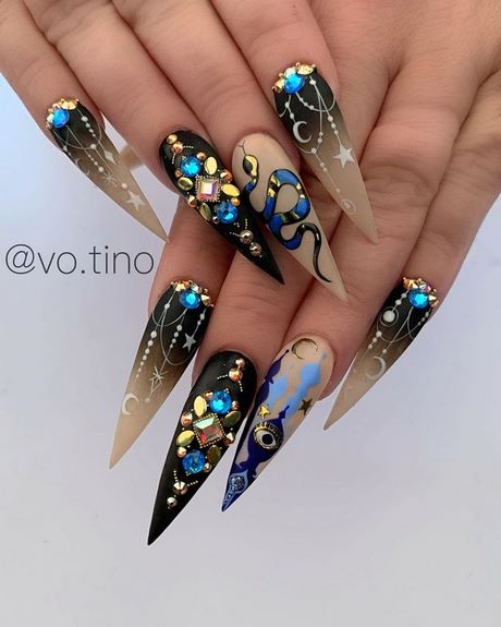bling-stiletto-nail-designs-18_7 Modele de unghii stiletto Bling