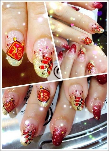 chinese-new-year-gel-nail-design-36_10 Design de unghii cu gel de Anul Nou Chinezesc