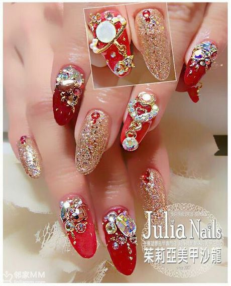 chinese-new-year-gel-nail-design-36_9 Design de unghii cu gel de Anul Nou Chinezesc