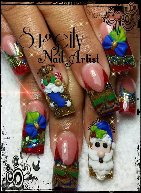 christmas-3d-nails-designs-50_4 Crăciun 3D cuie modele