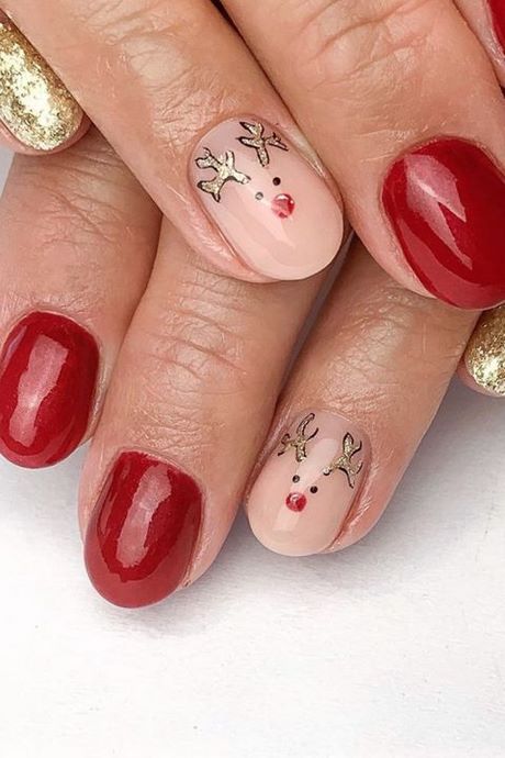 christmas-flower-nail-design-68 Design de unghii de flori de Crăciun