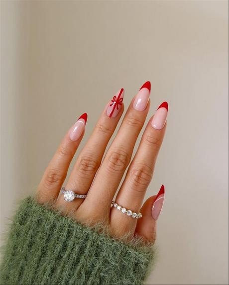 christmas-french-tip-nail-designs-95_17 Crăciun Franceză sfat modele de unghii