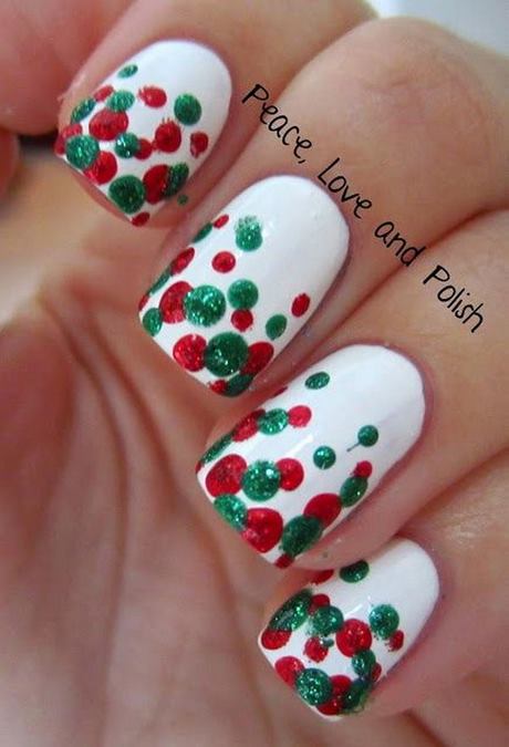 christmas-polka-dot-nails-34_7 Crăciun Polka dot cuie