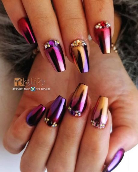 chrome-gel-nail-designs-12_13 Modele de unghii cu gel crom