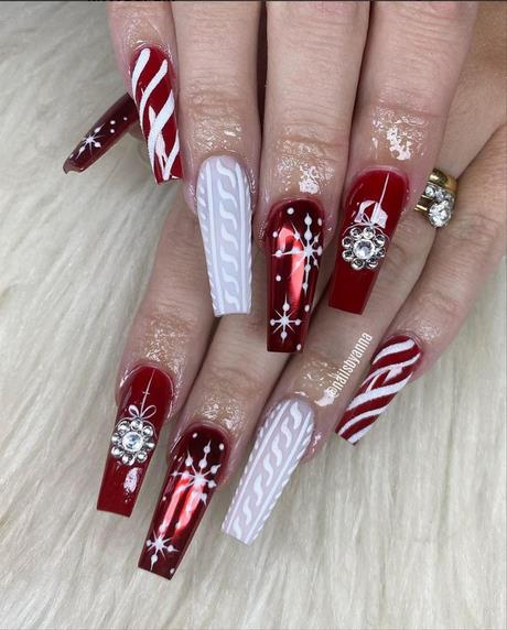 coffin-acrylic-nails-christmas-55_10 Sicriu cuie acrilice Crăciun