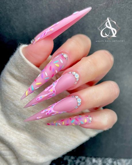 coffin-pink-glitter-nails-67_16 Sicriu roz sclipici cuie