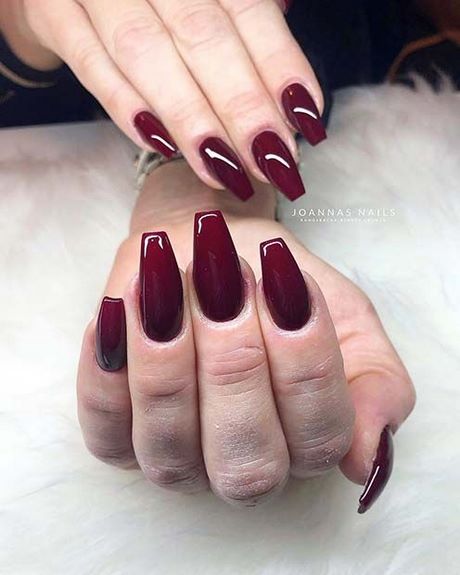 dark-red-gel-nail-designs-68_10 Modele de unghii cu gel roșu închis