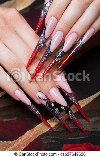 dark-red-gel-nail-designs-68_12 Modele de unghii cu gel roșu închis