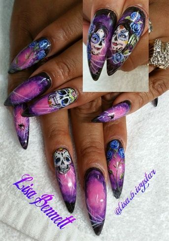 dia-de-los-muertos-nail-designs-89 Dia de los muertos modele de unghii