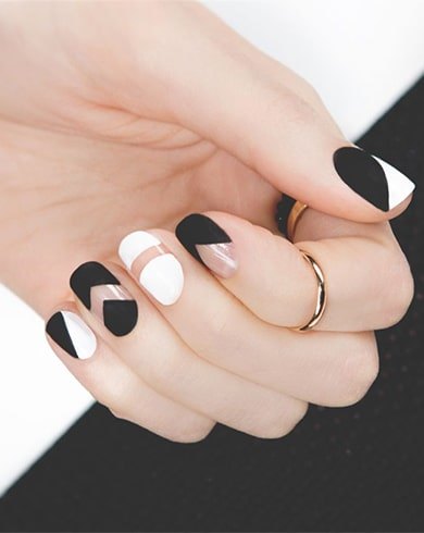 easy-black-nail-art-designs-77_7 Modele ușoare de unghii negre