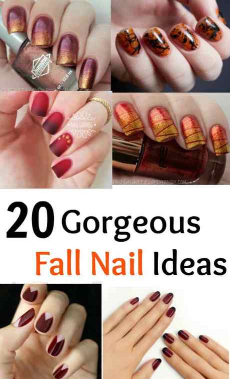 easy-fall-nail-ideas-68_9 Idei ușoare de unghii de toamnă