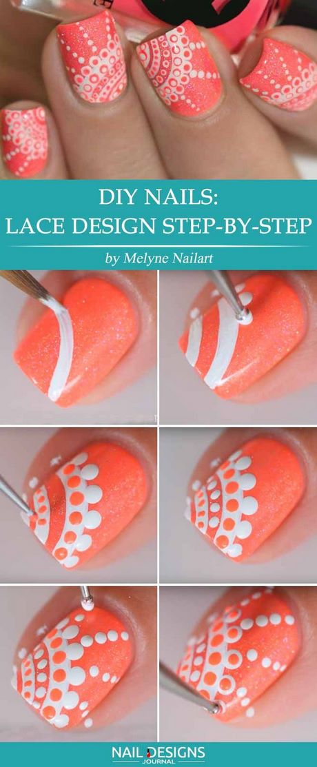 Easy lace nail art