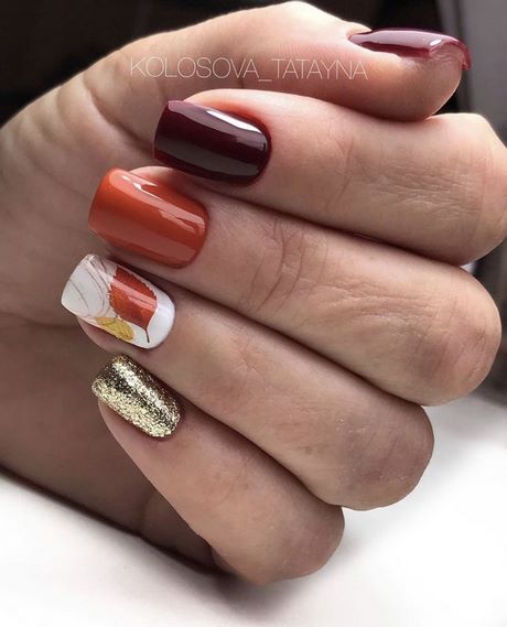 easy-nail-ideas-for-fall-56_10 Idei ușoare de unghii pentru toamnă