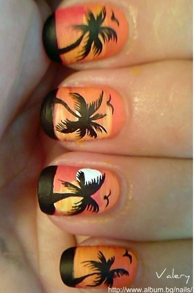 easy-palm-tree-nail-art-41_6 Ușor palm tree nail art