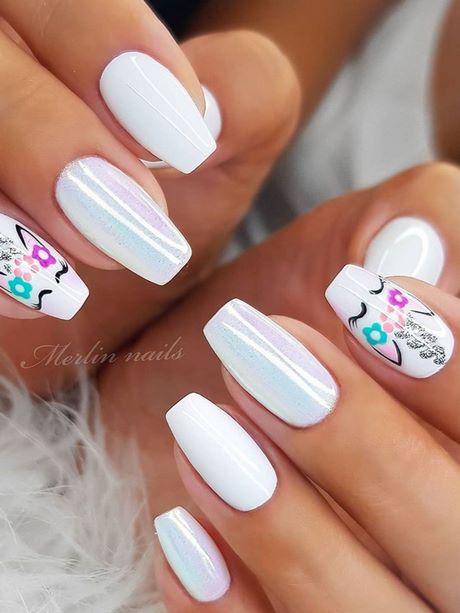 easy-unicorn-nail-designs-95_10 Modele ușoare de unghii unicorn