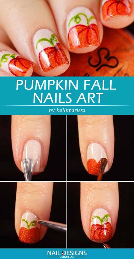 fall-nail-designs-easy-60_10 Toamna modele de unghii ușor