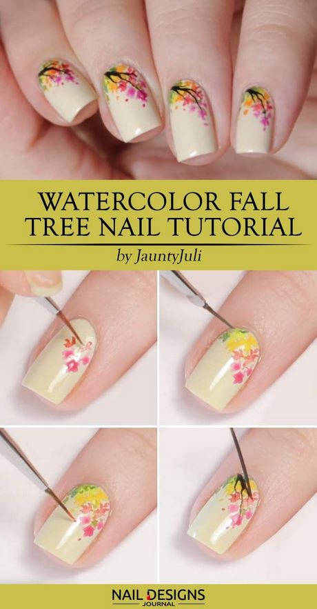 fall-tree-nail-designs-91_17 Toamna copac unghii modele