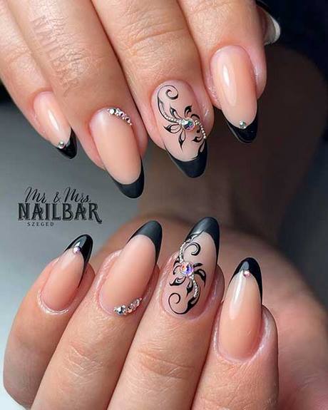 french-tip-nail-designs-with-rhinestones-75_13 Franceză sfat modele de unghii cu pietre