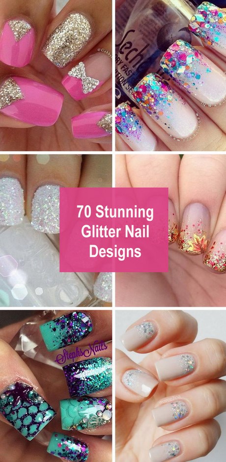 gel-nail-polish-designs-with-glitter-54_7 Gel lac de unghii modele cu sclipici