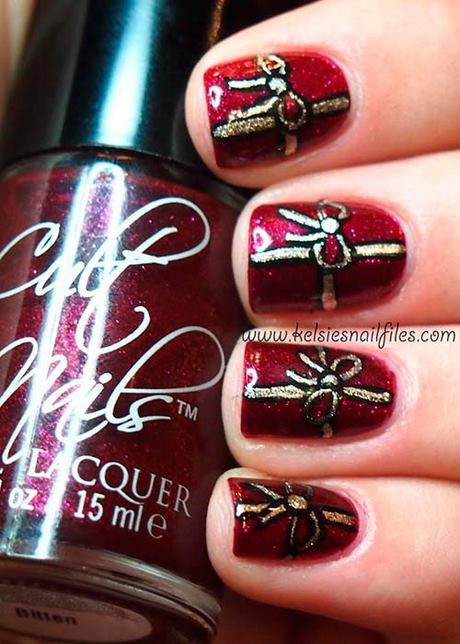 gift-wrap-nail-design-12_2 Cadou wrap unghii design