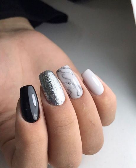 gray-and-white-marble-nails-58_7 Unghii de marmură gri și alb