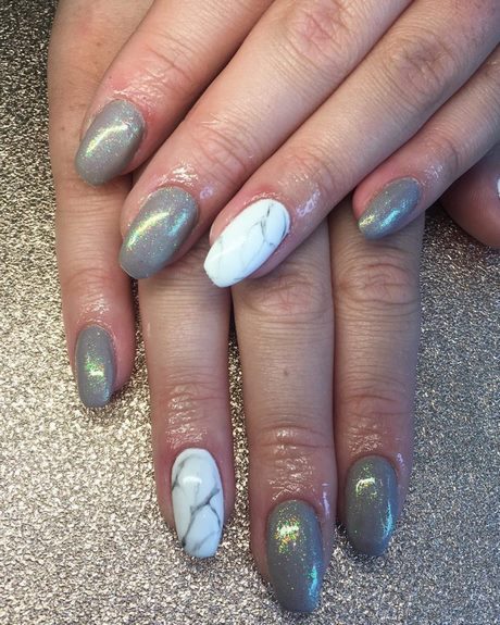 gray-and-white-marble-nails-58_8 Unghii de marmură gri și alb
