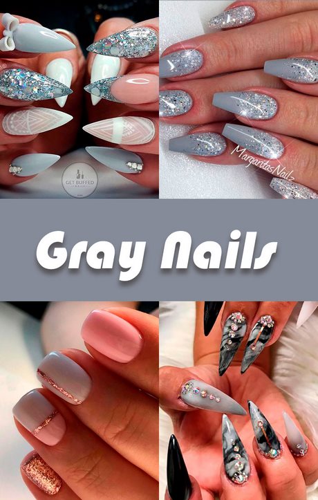 gray-coffin-nail-designs-54_3 Modele de unghii sicriu gri