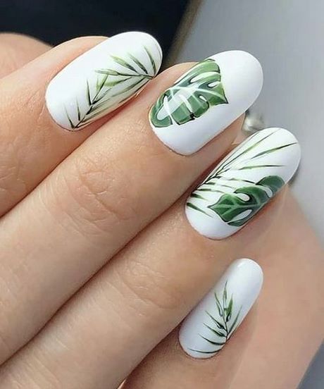 green-white-nail-art-43_2 Arta de unghii alb verde