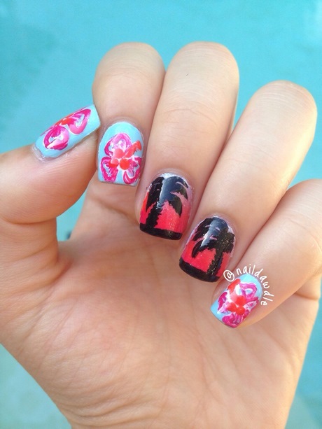 hawaiian-nail-ideas-38_12 Idei de unghii hawaiene