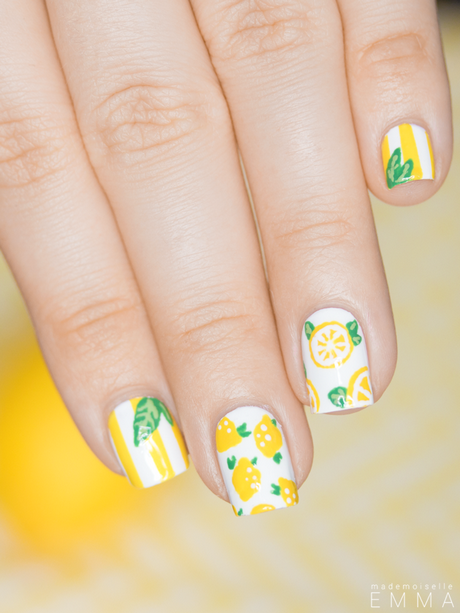 Lemon nail Art designs