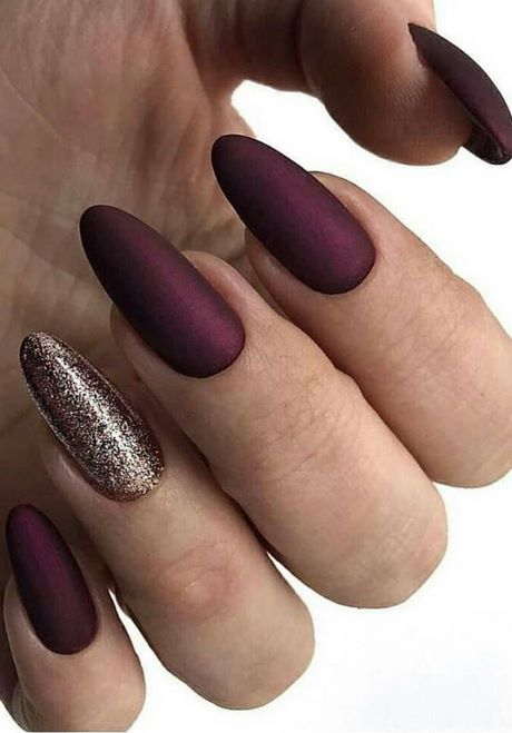 maroon-almond-acrylic-nails-79_6 Maro migdale acrilice cuie