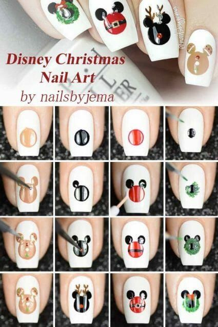 mickey-mouse-christmas-nail-designs-50_15 Mickey mouse Crăciun modele de unghii